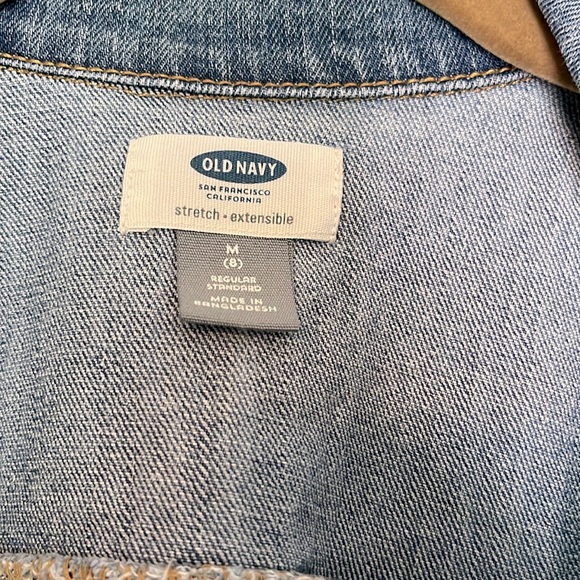 OLD NAVY Girls Light Wash Jean Jacket Size M - Picture 3 of 4